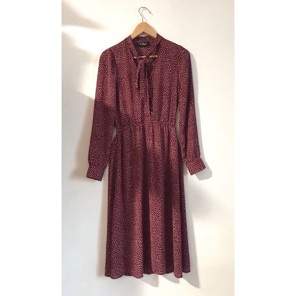 Lulu’s polka dot, red, midi dress